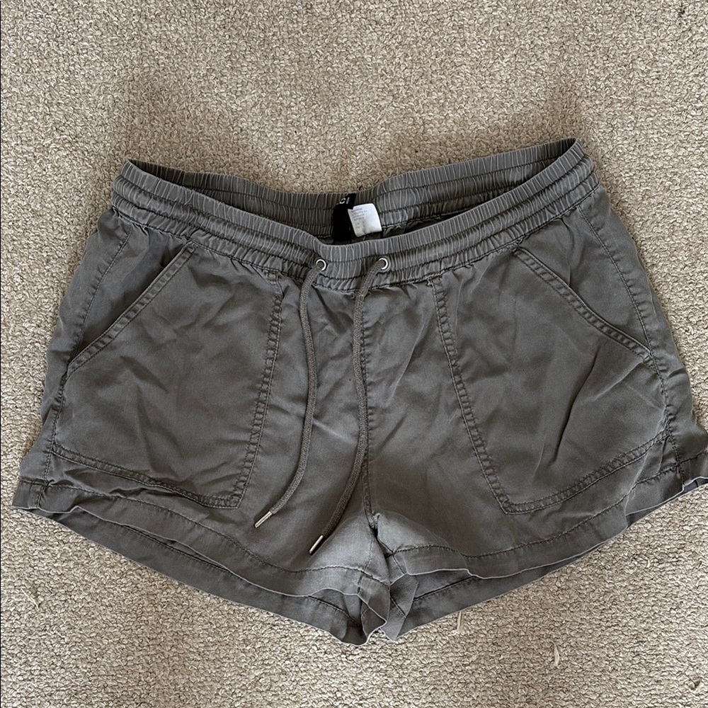 H&M Gray Athletic Shorts Soft Fabric Elastic Waistband